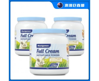 【澳洲直邮包邮】Maxigenes 美可卓 全脂成人牛奶粉 1公斤x3罐/箱(3岁以上适用) 【澳洲直邮包邮】Maxigenes 美可卓 全脂成人牛奶粉 1公斤x3罐/箱(3岁以上适用)